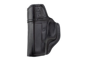 DeSantis Inside Heat IWB Holster for Glock 26/27/36 features black leather material